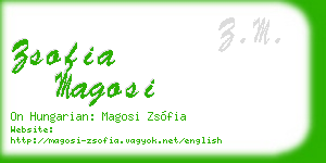 zsofia magosi business card